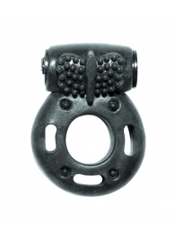 Черное эрекционное кольцо с вибрацией Rings Axle-pin - Lola Games - в Мытищах купить с доставкой