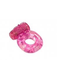 Розовое эрекционное кольцо с вибрацией Rings Axle-pin - Lola Games - в Мытищах купить с доставкой