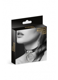 Черный чокер с двумя кольцами - Bijoux Pour Toi - купить с доставкой в Мытищах