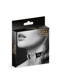Чёрный чокер с кольцом в форме сердца - Bijoux Pour Toi - купить с доставкой в Мытищах