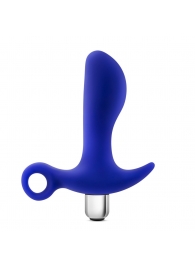 Синий стимулятор простаты с ручкой-кольцом Performance Prostimulator 02 - Blush Novelties - в Мытищах купить с доставкой