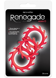 Набор из 3 красных эрекционных колец Renegade Gears - NS Novelties - в Мытищах купить с доставкой