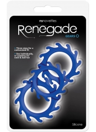 Набор из 3 синих эрекционных колец Renegade Gears - NS Novelties - в Мытищах купить с доставкой