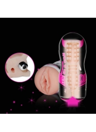Мастурбатор-вагина Sex In A Can Vibra Vagina Tunnel - Lovetoy - в Мытищах купить с доставкой