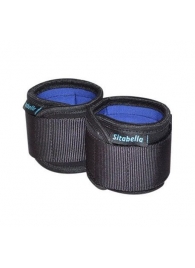 Неопреновые черно-синие наручники - Sitabella - купить с доставкой в Мытищах