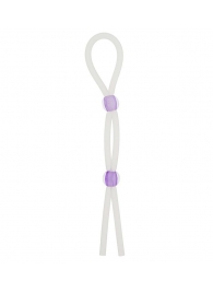 Прозрачное эрекционное кольцо-лассо SILICONE LASSO COCK RING DUAL BEADS - NMC - в Мытищах купить с доставкой