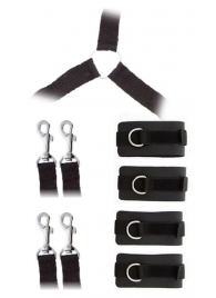 Комплект наручников и поножей LUXURIOUS BED RESTRAINT CUFF SET - Blush Novelties - купить с доставкой в Мытищах