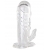 Прозрачная гелевая насадка с клиторальным отростком - 13 см. - Toyfa Basic - в Мытищах купить с доставкой