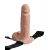 Телесный перезаряжаемый вибрострапон 7  Hollow Rechargeable Strap-on with Balls - 20,3 см. - Pipedream - купить с доставкой в Мытищах