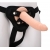 Телесный страпон на черных трусиках STRAP ON REAL DILDO - 20 см. - Dream Toys - купить с доставкой в Мытищах