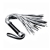 Серебристая плетка Struggle My Flogger с черной ручкой - 45 см. - Lovetoy - купить с доставкой в Мытищах
