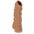 Телесная насадка с венками и открытой головкой Nude Sleeve S - 10 см. - KOKOS - в Мытищах купить с доставкой