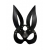 Черная кожаная маска зайки Miss Bunny - БДСМ Арсенал - купить с доставкой в Мытищах