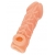 Телесная закрытая насадка с венками Cock Sleeve Size L - 17,6 см. - KOKOS - в Мытищах купить с доставкой