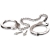 Металлические наручники Metal Leg Cuffs - Pipedream - купить с доставкой в Мытищах
