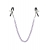 Зажимы для сосков с фиолетовой цепочкой Sweet Caress Nipple Chain - Sweet Caress - купить с доставкой в Мытищах