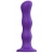 Фиолетовая насадка Strap-On-Me Dildo Geisha Balls size XL - Strap-on-me - купить с доставкой в Мытищах