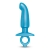 Голубая анальная пробка для массажа простаты Hither Silicone Prostate Plug - 14,3 см. - b-Vibe - в Мытищах купить с доставкой