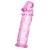 Розовая насадка фаллической формы - 12,5 см. - A-toys - в Мытищах купить с доставкой
