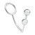 Кольцо на пенис с анальным стимулятором Two Bead Stainless Steel Anal Hook   Cock Ring - BlueLine - в Мытищах купить с доставкой