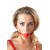 Силиконовый кляп-шар на чёрных ремешках Red Gag silicone - Orion - купить с доставкой в Мытищах