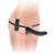 Черный страпон с вагинальной пробкой Deluxe Vibrating Penetrix Strap-On - 19 см. - Pipedream - купить с доставкой в Мытищах
