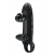 Черная вибронасадка на пенис с подхватом мошонки - 20 см. - Baile - в Мытищах купить с доставкой