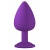 Большая фиолетовая анальная пробка Emotions Cutie Large с голубым кристаллом - 10 см. - Lola Games - купить с доставкой в Мытищах