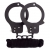 Чёрные наручники из листового металла в комплекте с веревкой BONDX METAL CUFFS LOVE ROPE SET - Dream Toys - купить с доставкой в Мытищах
