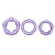 Набор из 3 фиолетовых эрекционных колец Stay Hard Beaded Cockrings - Blush Novelties - в Мытищах купить с доставкой
