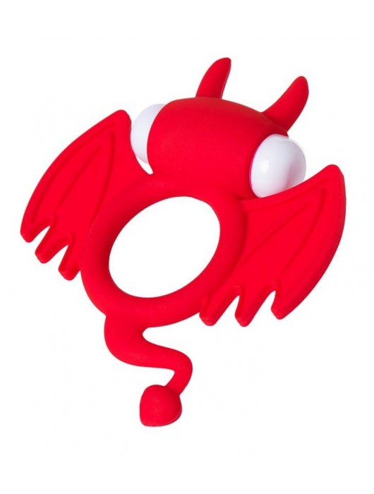 Красное эрекционное кольцо на пенис JOS COCKY DEVIL - JOS - в Мытищах купить с доставкой
