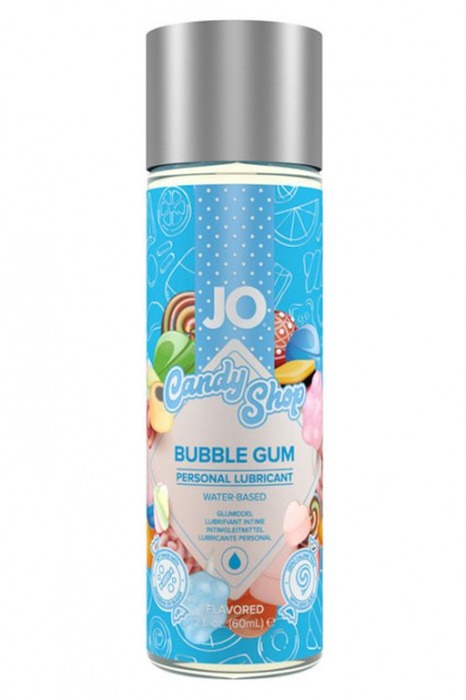 Смазка на водной основе Candy Shop Bubblegum с ароматом жвачки - 60 мл. - System JO - купить с доставкой в Мытищах