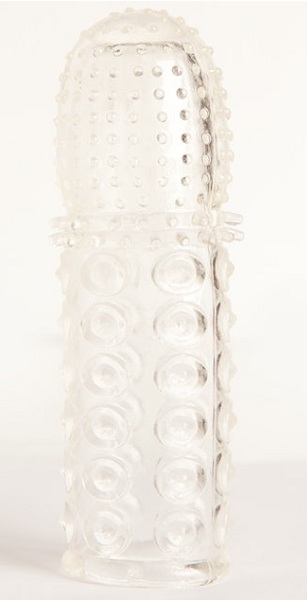 Прозрачная закрытая гелевая насадка - 13,5 см. - Toyfa Basic - в Мытищах купить с доставкой