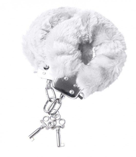 Наручники с белой меховой опушкой - ToyFa - купить с доставкой в Мытищах