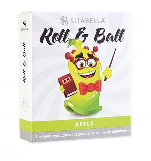 Стимулирующий презерватив-насадка Roll   Ball Apple - Sitabella - купить с доставкой в Мытищах