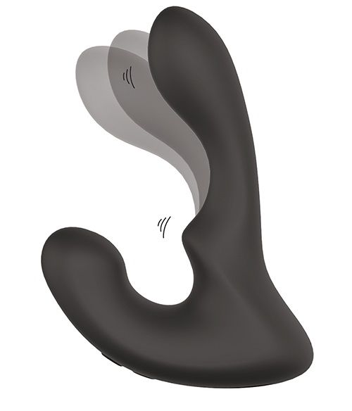 Чёрный массажер простаты с 2 моторами BOOTY ROCKER - Dream Toys - в Мытищах купить с доставкой