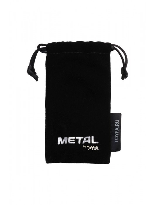 Серебристая коническая анальная пробка с красным кристаллом - 8 см. - ToyFa - купить с доставкой в Мытищах