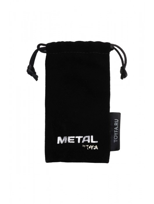 Серебристая коническая анальная пробка с красным кристаллом-сердечком - 7 см. - ToyFa - купить с доставкой в Мытищах