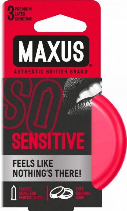 Ультратонкие презервативы в железном кейсе MAXUS Sensitive - 3 шт. - Maxus - купить с доставкой в Мытищах