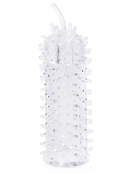 Закрытая рельефная насадка Crystal sleeve с усиками - 12 см. - Erowoman-Eroman - в Мытищах купить с доставкой