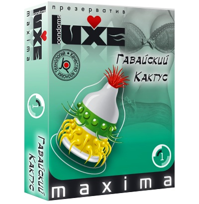 Презерватив LUXE Maxima  Гавайский Кактус  - 1 шт. - Luxe - купить с доставкой в Мытищах