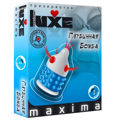 Презерватив LUXE Maxima  Глубинная бомба  - 1 шт. - Luxe - купить с доставкой в Мытищах