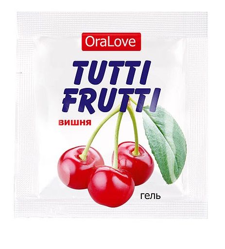 Пробник гель-смазки Tutti-frutti с вишнёвым вкусом - 4 гр. - Биоритм - купить с доставкой в Мытищах