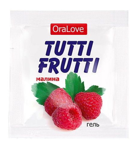 Пробник гель-смазки Tutti-frutti с малиновым вкусом - 4 гр. - Биоритм - купить с доставкой в Мытищах