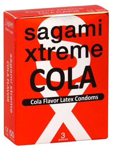 Ароматизированные презервативы Sagami Xtreme COLA - 3 шт. - Sagami - купить с доставкой в Мытищах