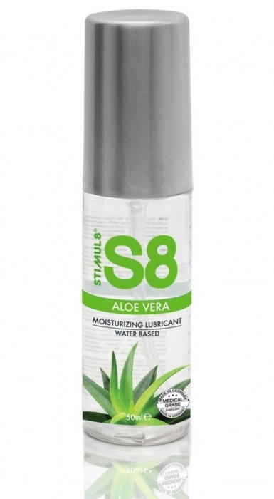 Лубрикант на водной основе S8 Aloe Vera Lube с алоэ вера - 50 мл. - Stimul8 - купить с доставкой в Мытищах