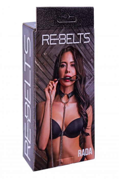 Черный поводок и чокер с кольцом Rada - Rebelts - купить с доставкой в Мытищах