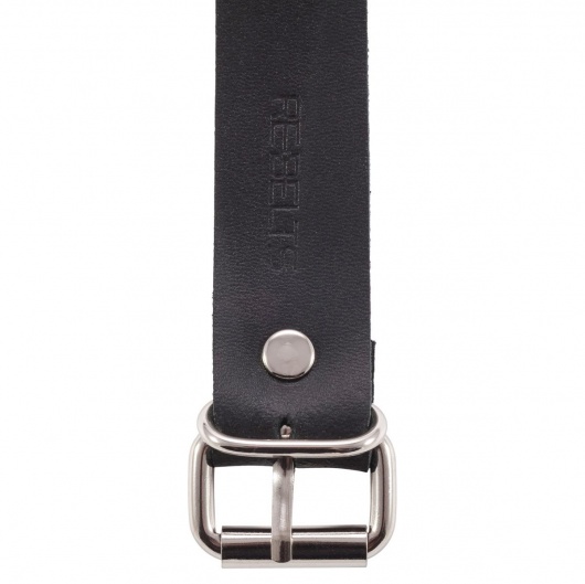 Черный поводок и чокер с кольцом Rada - Rebelts - купить с доставкой в Мытищах