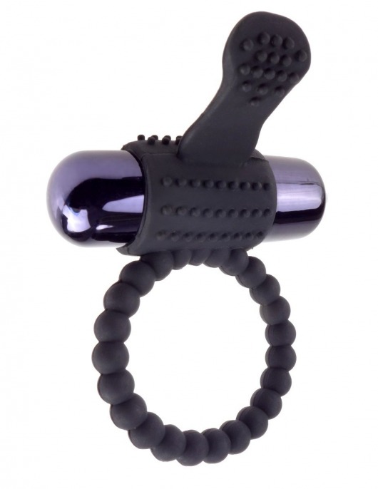 Черное эрекционное виброкольцо Vibrating Silicone Super Ring - Pipedream - в Мытищах купить с доставкой