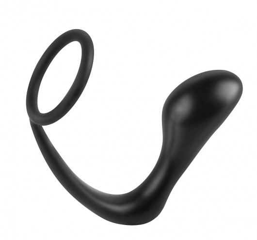 Эрекционное кольцо с анальной пробкой Ass-Gasm Cockring Plug - Pipedream - в Мытищах купить с доставкой